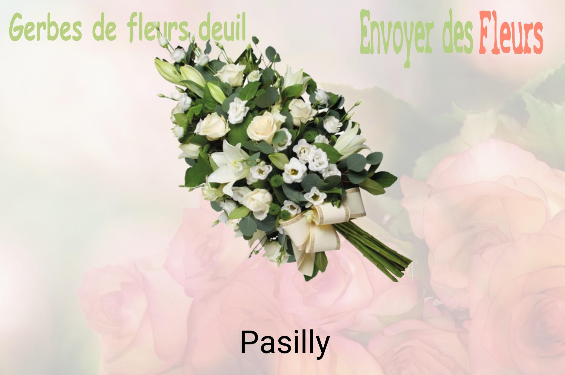 Gerbe de fleurs de deuil livrée à Pasilly